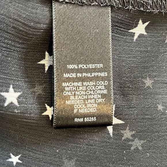 Express Button Down Sheer Stary Night Shirt XS - Picture 7 of 7